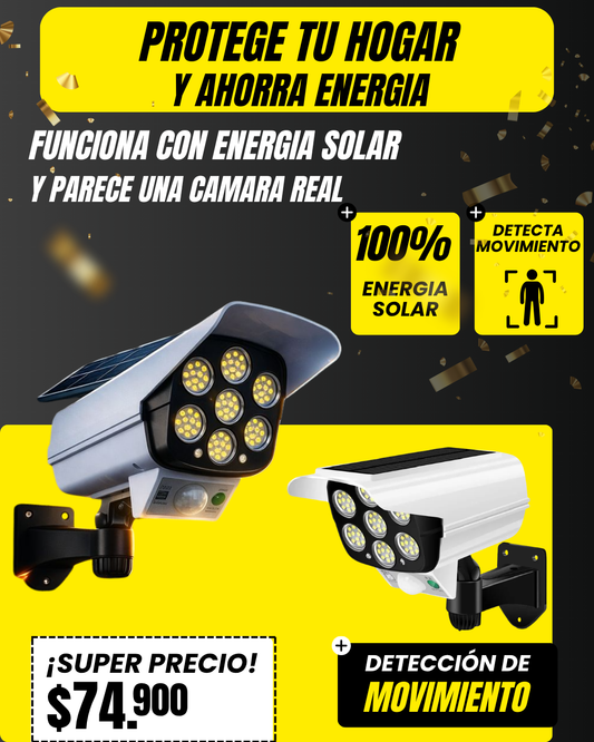 FOCO CÁMARA DE SEGURIDAD SOLAR - 180W Luz Fría IP65